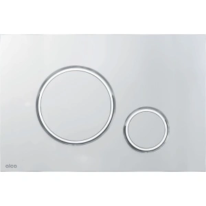 Clapetă WC Alca – Crom Mat / Crom Lucios, Acționare Dublă, Profil Slim 5,5 mm