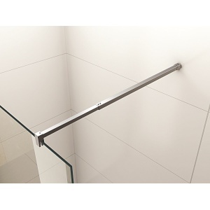 Paravan de duș walk-in Optima Nobless Eco 100x200 cm, sticlă securizată 6 mm, profil aluminiu cromat - Img 4