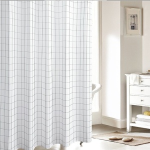 Perdea baie textilă 180×200 cm – Small Grid