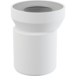 Racord pentru vas WC pe pardoseală, excentric 15 mm, DN 110, lungime 158 mm, PP, alb A92