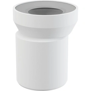 Racord pentru vas WC pe pardoseală, excentric 15 mm, DN 110, lungime 158 mm, PP, alb A92
