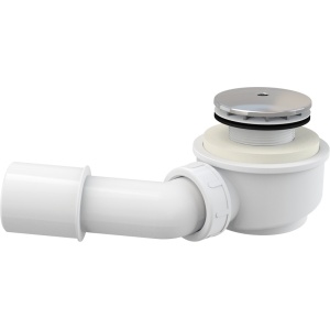 Sifon cădiță duș, înălțime redusă, dimensiune scurgere 50 mm, DN 50, capac Ø 71 mm, plastic, crom-lucios A471CR-50