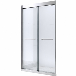 Ușă de nișă Optima Primadonna 140 cm, sticlă securizată 8 mm, profil cromat, ușă culisantă, Nano Easy Clean