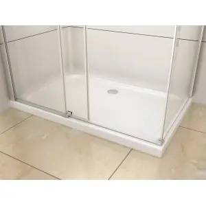 Cabină de duș culisantă Optima Majest Large L 120x80 cm, sticlă securizată 8 mm, profil cromat, Nano Easy Clean - Img 3