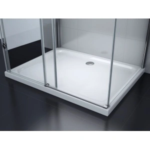 Cabină de duș culisantă Optima Majest Large U 120x80 cm, sticlă securizată 8 mm, profil cromat, Nano Easy Clean - Img 3