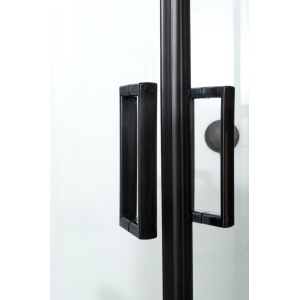 Cabină de duș Optima Maia Black semirotundă, 90x90cm, profil negru mat - Img 6