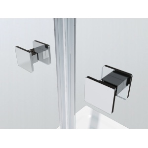 Cabină de duș Optima Royal 120x80x195 cm, sticlă securizată 8 mm, balamale duble din alamă cromată, montaj pe podea sau cădiță, design modern - Img 4