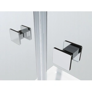 Cabină de duș Optima Royal 120x80x195 cm, sticlă securizată 8 mm, balamale duble din alamă cromată, montaj pe podea sau cădiță, design modern - Img 4