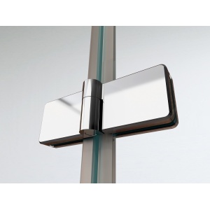 Cabină de duș pătrată Optima Chevalier 80x80 cm, sticlă securizată 6 mm, balamale Lift-Edge, profil cromat - Img 4