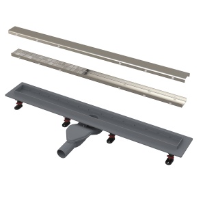 Canal scurgere Alca APZ13-DOUBLE9 inox, grătar 650 mm, debit 50 l/min
