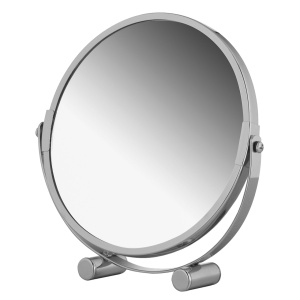 Oglindă de machiaj EOS, 2 fețe 1x/2x, rotire 360°, Ø17 cm