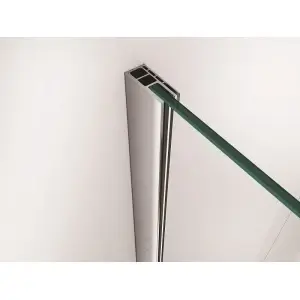 Paravan de duș walk-in Optima Nobless 140x200 cm, sticlă securizată 8 mm, profil aluminiu cromat - Img 5