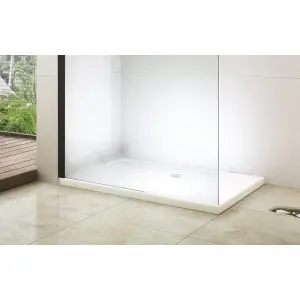 Paravan de duș walk-in Optima Nobless Black 90x200 cm, sticlă securizată 6 mm, profil aluminiu negru mat - Img 3