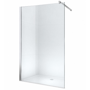Paravan de duș walk-in Optima Nobless Eco 90x200 cm, sticlă securizată 6 mm, profil aluminiu cromat
