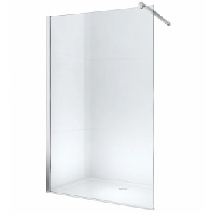 Paravan de duș walk-in Optima Nobless Eco 90x200 cm, sticlă securizată 6 mm, profil aluminiu cromat