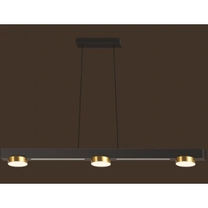 Pendul LED 3x3W, 2x8W negru și auriu 3CCT Lunus Alicia