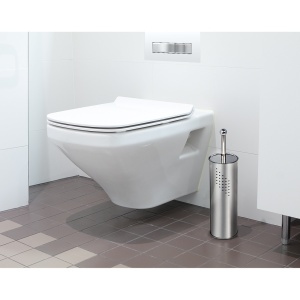 Perie WC cu suport din oțel inoxidabil, Ø 10 cm, H 38 cm - Img 4