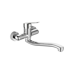 Baterie duș Optima Jager XXL, țeavă metalică 250 mm, cartuș ceramic Wanhai XA1020 35 mm, sistem complet de fixare