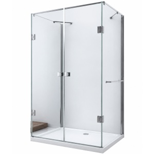 Cabină de duș Optima Royal 120x80x195 cm, sticlă securizată 8 mm, balamale duble din alamă cromată, montaj pe podea sau cădiță, design modern