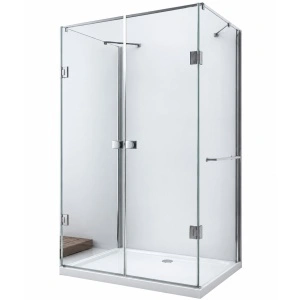 Cabină de duș Optima Royal 120x80x195 cm, sticlă securizată 8 mm, balamale duble din alamă cromată, montaj pe podea sau cădiță, design modern