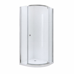 Cabină de duș Optima Splendor 90x90 cm, sticlă securizată 6 mm, profil cromat, deschidere batantă 90°, Nano Easy Clean