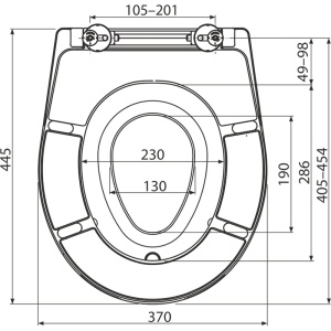 Capac WC Alca Duroplast A603, alb, cu sistem CLICK, detașabil, balamale metalice - Img 2