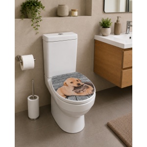 Capac WC Optima Natura Căței, MDF, 43,5 x 37,5 cm - Img 2