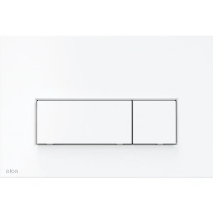 Clapetă de acționare WC Alca, alb mat, dublă comandă, profil ultra-subțire 5,5 mm