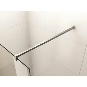 Paravan de duș walk-in Optima Nobless Eco 90x200 cm, sticlă securizată 6 mm, profil aluminiu cromat - Img 4
