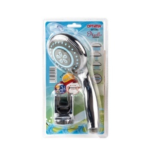 Set de duș Optima Apollo cu furtun extensibil din oțel 304 și pară 4 funcții - Img 2
