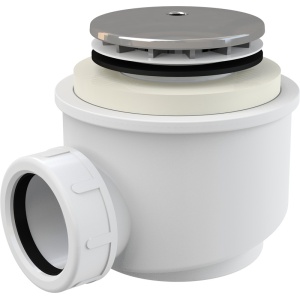 Sifon cădiță duș, dimensiune scurgere 50 mm, DN 40, capac Ø 71 mm, plastic, crom-lucios A47CR-50