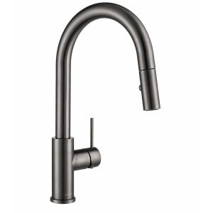 Baterie Bucătărie Extractabilă Optima Donna Gun metal, Cartuș Ceramic, Oțel Inoxidabil, 2 funcții