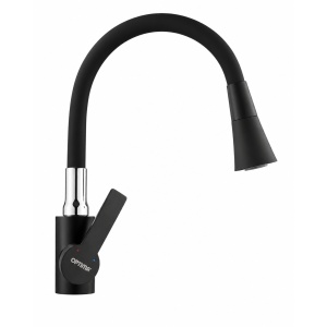 Baterie Bucătărie Flexibilă Optima Noa Black, Cartuș Ceramic, Negru Mat