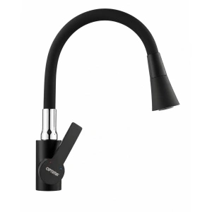 Baterie Bucătărie Flexibilă Optima Noa Black, Cartuș Ceramic, Negru Mat