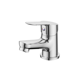 Baterie lavoar Optima Jager, țeavă scurtă, cartuș ceramic Wanhai XA1020 35 mm, ventil click-clack inclus
