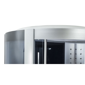 Cabină de duș cu hidromasaj Optima Siris 100x100 cm, radio FM, LED, scaun rabatabil, sticlă 5 mm, 220 cm înălțime - Img 5