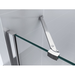 Cabină de duș culisantă Optima Majest Large U 120x80 cm, sticlă securizată 8 mm, profil cromat, Nano Easy Clean - Img 5