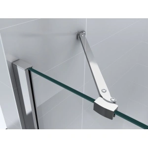 Cabină de duș culisantă Optima Majest Large U 120x80 cm, sticlă securizată 8 mm, profil cromat, Nano Easy Clean - Img 5