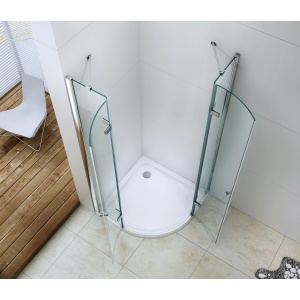 Cabină de duș Optima Senzual 90x90 cm, sticlă securizată 6 mm, profil cromat, deschidere batantă 90°, Nano Easy Clean - Img 4