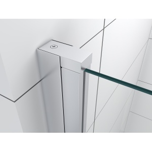 Cabină de duș pliabilă Optima Primavera 90x90 cm, sticlă securizată 6 mm, profil aluminiu cromat, Nano Easy Clean - Img 6
