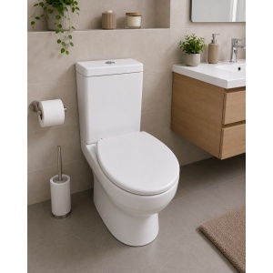 Capac WC Optima Lotus, polipropilenă, soft-close, alb, 46,2 × 37,7 cm - Img 3