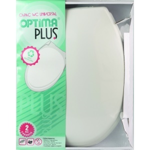 Capac WC universal Optima Plus Alb, polipropilenă, 44 × 37,5 cm - Img 3