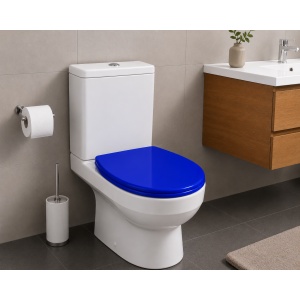 Capac WC Universal Optima Plus Electric Blue, Polipropilenă, 44 x 37,5 cm - Img 3