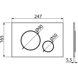 Clapetă de acționare WC Alca – Alb Mat, Design Slim, Acționare Dublă - Img 3