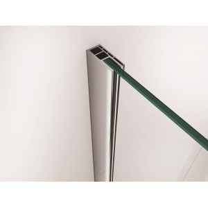 Paravan de duș walk-in Optima Nobless Eco 100x200 cm, sticlă securizată 6 mm, profil aluminiu cromat - Img 5