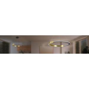 Pendul LED 36W auriu și negru 3CCT Lunus Carlia T - Img 2