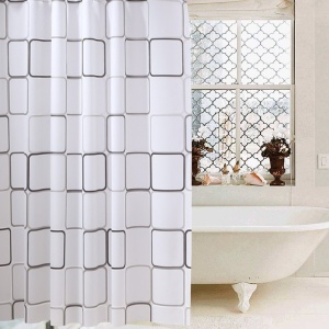 Perdea de baie PEVA 180x200 cm – Squares