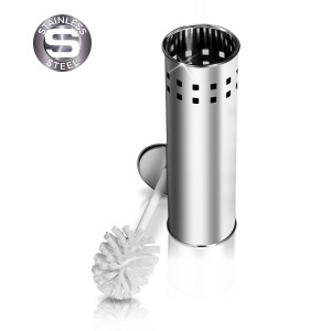 Perie WC cu suport din oțel inoxidabil, Ø 10 cm, H 38 cm - Img 2