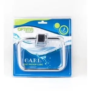 Suport prosop cubic Optima Carl, cromat, 65 x 7,5 cm - Img 2