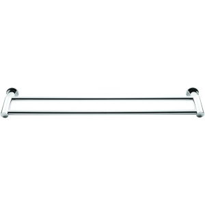 Suport prosop dublu Optima Aida, cromat, montaj pe perete, 65x14 cm